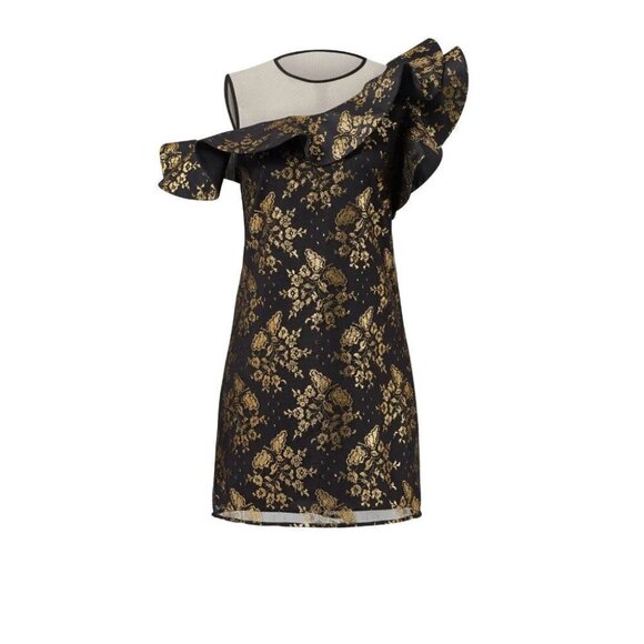 Nha Khanh Black Viera Lace Sheath Dress $545 - Picture 6 of 11